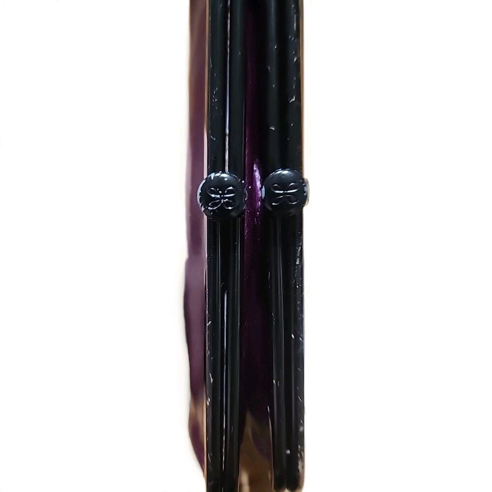 HOBO Lauren Double Frame Clutch Retired Eggplant Smooth Leather Wanderlust In. - Picture 5 of 9